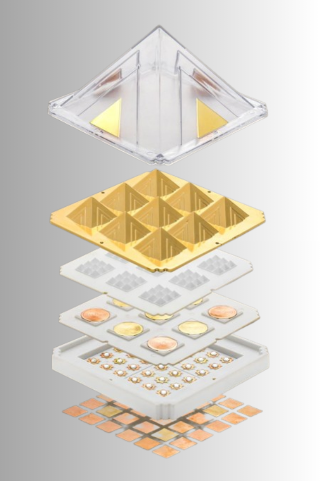 Normal Semi-Gold Crystal Pyramid