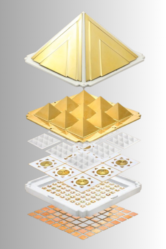 Normal Semi-Gold Crystal Pyramid